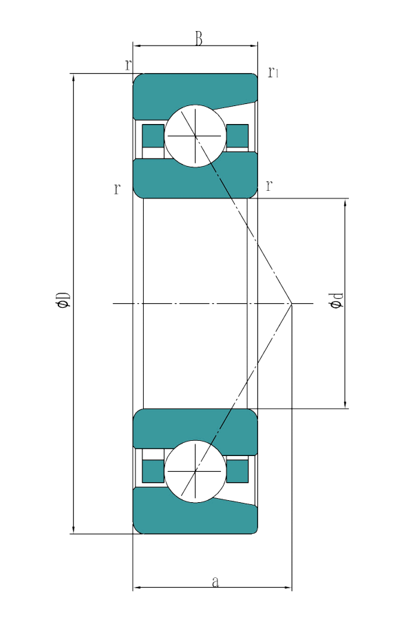 Single Row Angular Contact Ball Bearing