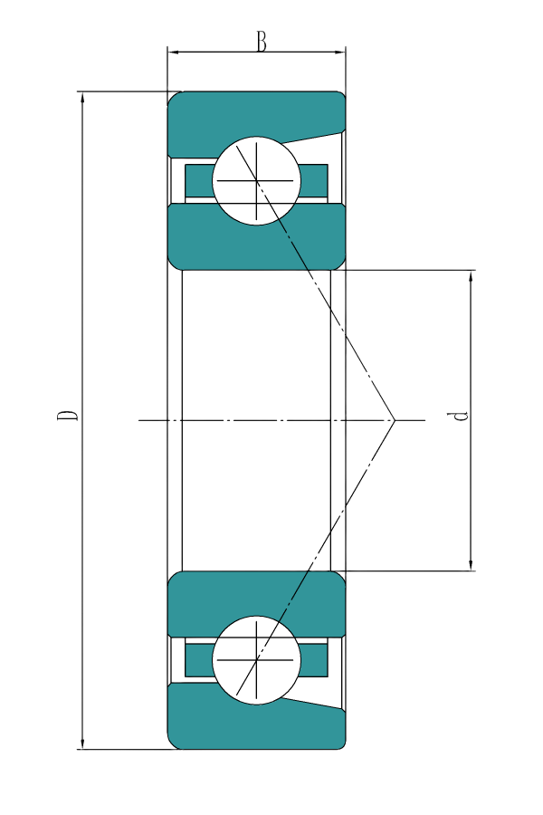 Miniature Angular Contact Ball Bearing