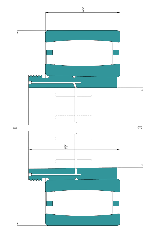 Single row Spherical roller bearing with a withdrawal sleeve